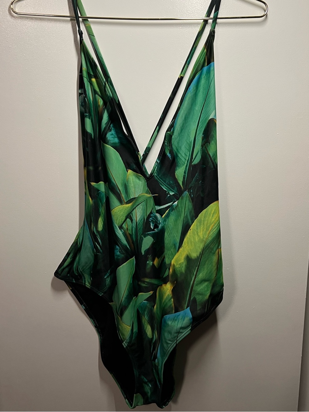 Green Tropical Leaf One-Piece Swimsuit